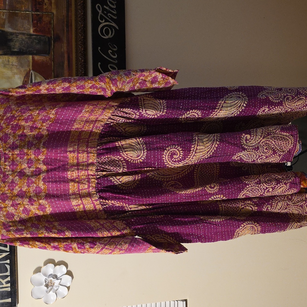 Kantha Bae Floral Free Size Dress W/ Pockets